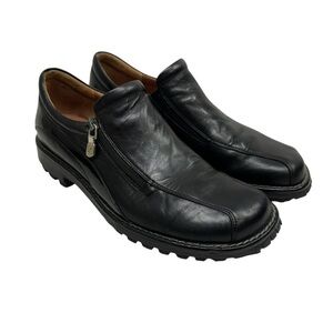 Donald Pliner Loafers Shoes Platform Womens Size 7 N Narrow Black Lug Chunky